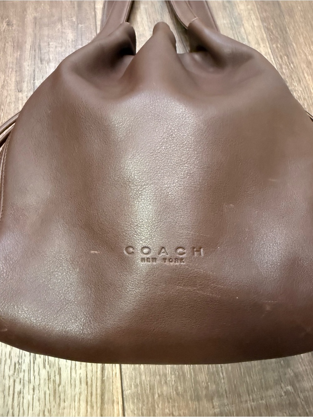 Coach Vintage Lexington Drawstring Bucket Bag 4180 Brown Leather Italy - Picture 2 of 13